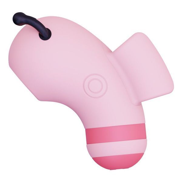 Вакуумный стимулятор с микротоками KISSTOY Beebe Pink, на палец SO6551 фото