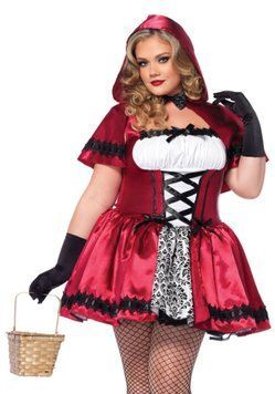 Еротичний костюм Червоної шапочки Leg Avenue Gothic Red Riding Hood 1X&ndash;2X, сукня, накидка SO9126 фото
