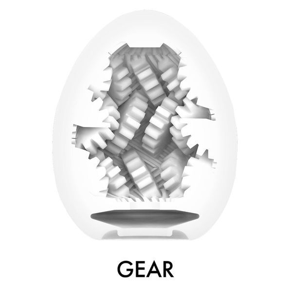Мастурбатор-яйцо Tenga Egg Gear, плотный TPE, пробник лубриканта 5 мл SO9803 фото