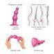 Насадка для страпона Strap-On-Me Dildo Plug Beads Framboise Metallic S SO8983 фото 3