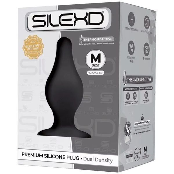 Анальная пробка SilexD (Model 2 size M), двухслойная, силикон+Silexpan (предыдущая упаковка!!!) SX1276-R фото
