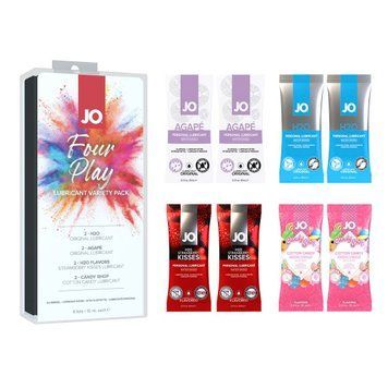 Набор смазок на водной основе JO Four Play (8&times;10 мл): H2O Original, Agap&eacute; Original, H2O Strawberry K SO6763 фото