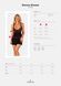 Сорочка бебі-дол з мереживом на грудях Obsessive Donna Dream babydoll XL/2XL Black, стрінги SO8632 фото 5