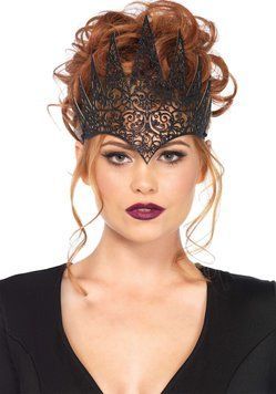 Широкая корона Leg Avenue Die Cut Royal Crown, черная SO9093 фото