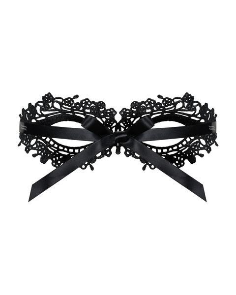 (SALE) Кружевная маска Obsessive A710 mask, единый размер, черная SO7188 фото