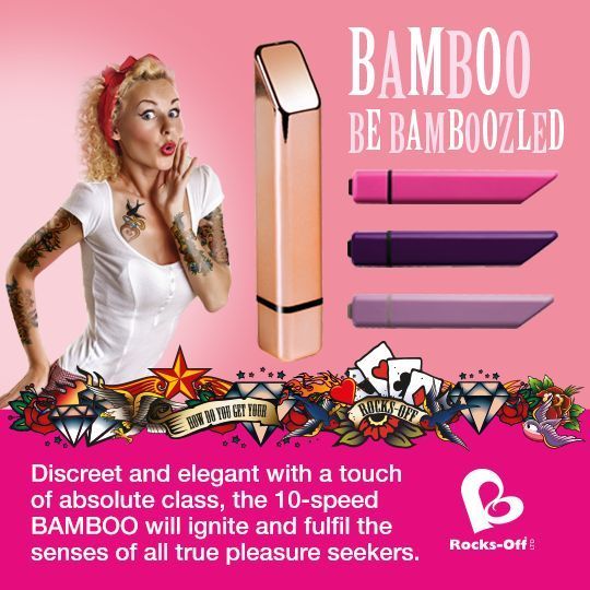 Потужний мінівібратор Rocks Off Bamboo Rose Gold 10BBRB фото