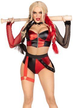 Еротичний костюм Leg Avenue Crime Spree Sweetie Costume XS, топ, шорти SO9203 фото