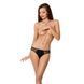 Трусики-слипы с кружевной сеточкой Passion DINA THONG XXL/XXXL, black SO5342 фото 1