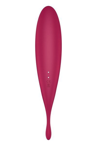Смарт-вибратор для клитора с вакуумной стимуляцией Satisfyer Twirling Pro+ dark red SO6715 фото