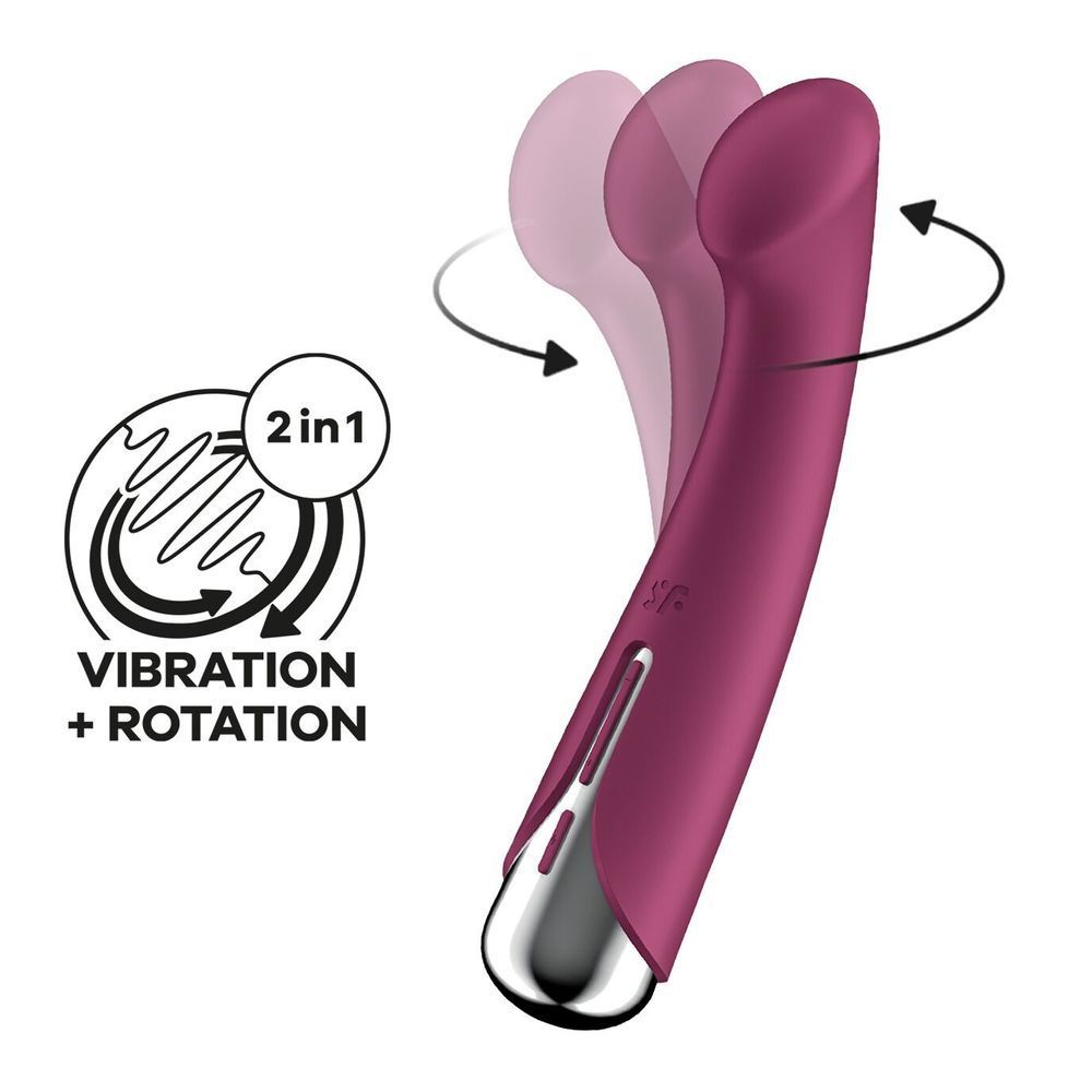 Вібратор з ротацією Satisfyer Spinning G-Spot 1 Red, плоский майданчик для стимуляції точки G SX0555 фото
