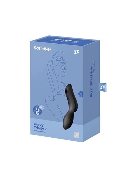 Вакуумный стимулятор с вибрацией Satisfyer Curvy Trinity 2 Black SO6085 фото